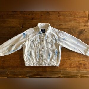 Gap Teen bleach-wash/acid-wash denim jacket L